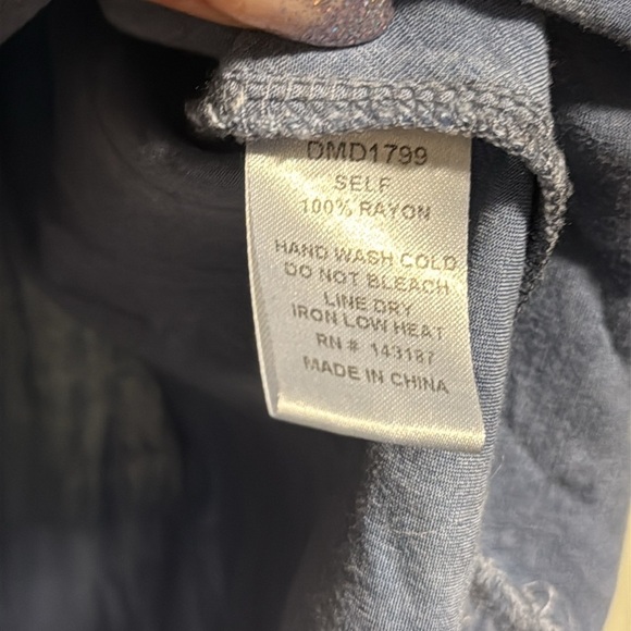 Dance & Marvel Light Blue Lace-Up Tunic top - super soft - small - Picture 4 of 4